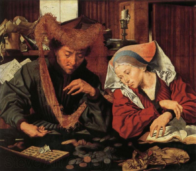 Marinus van Reymerswaele A Moneychangr and His Wife Spain oil painting art